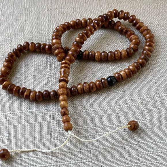 Real Wood Beads Tasbeeh Brown Handmade Prayer Beads Islamic - Picture 2 of 10